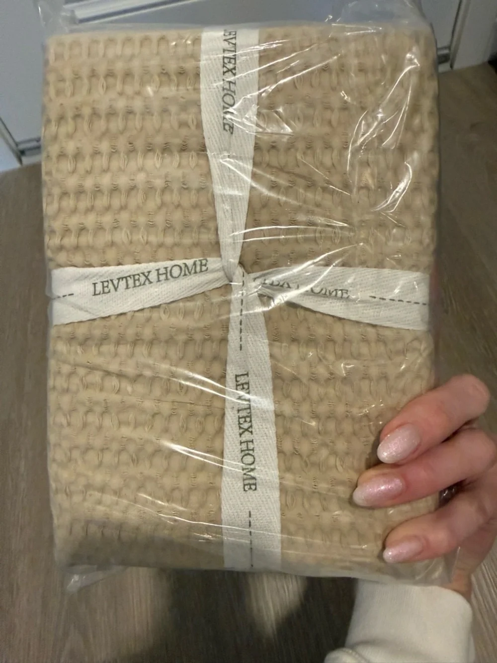 Textured Waffle Weave pillow shams - Beige